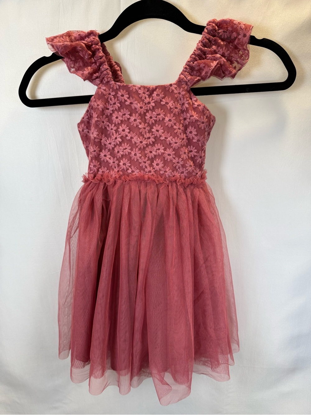 Kensie Girl Rose Pink Floral Lace Tulle Costume Dress
